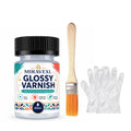 High-Gloss Clear Varnish Top Coat for Art & Crafts - Non-Yellowing Sealant