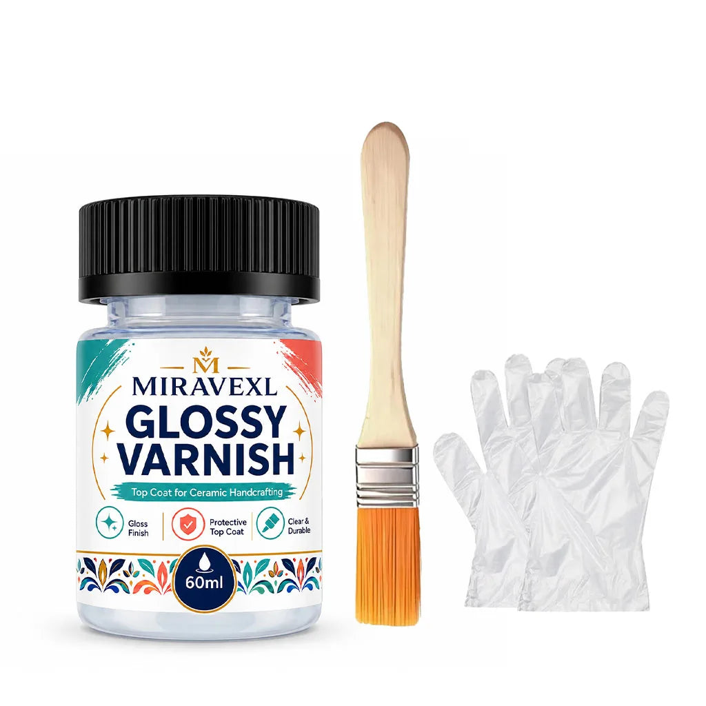 High-Gloss Clear Varnish Top Coat for Art & Crafts - Non-Yellowing Sealant