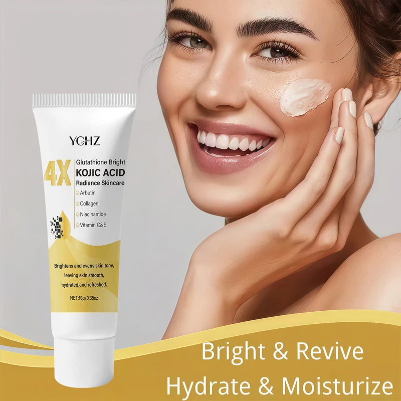Kojic Acid Face Cream for Brightening Dark Spots & Even Skin Tone - Moisturizing, Non-Greasy, Day & Night Use