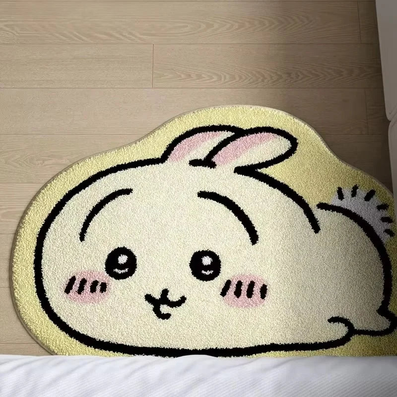 Kawaii Cartoon Plush Floor Mat - Non-Slip Bathroom Living Room Decor Carpet