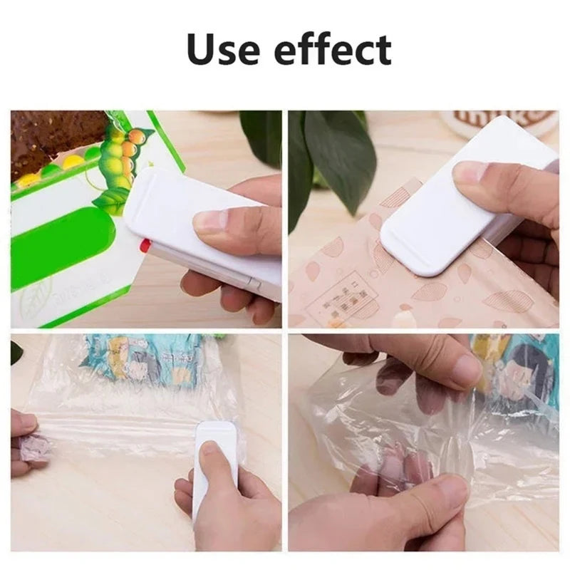 Handheld Food Sealer Clips for Snacks & Food Storage - Reusable Plastic Bag Closure
