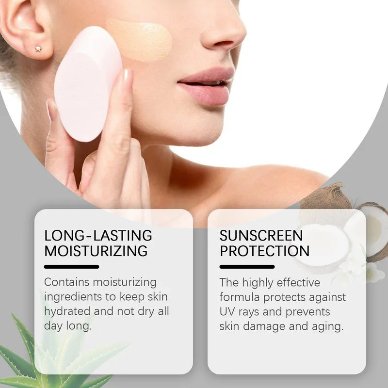 Color Change Foundation SPF 15 Waterproof Oil Control Face Makeup - Full Coverage