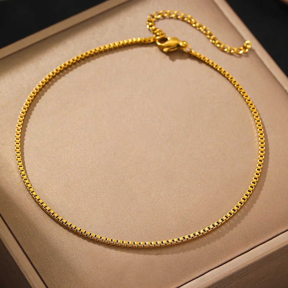 Minimalist Stainless Steel Anklet for Women - Durable Non-Fading Jewelry