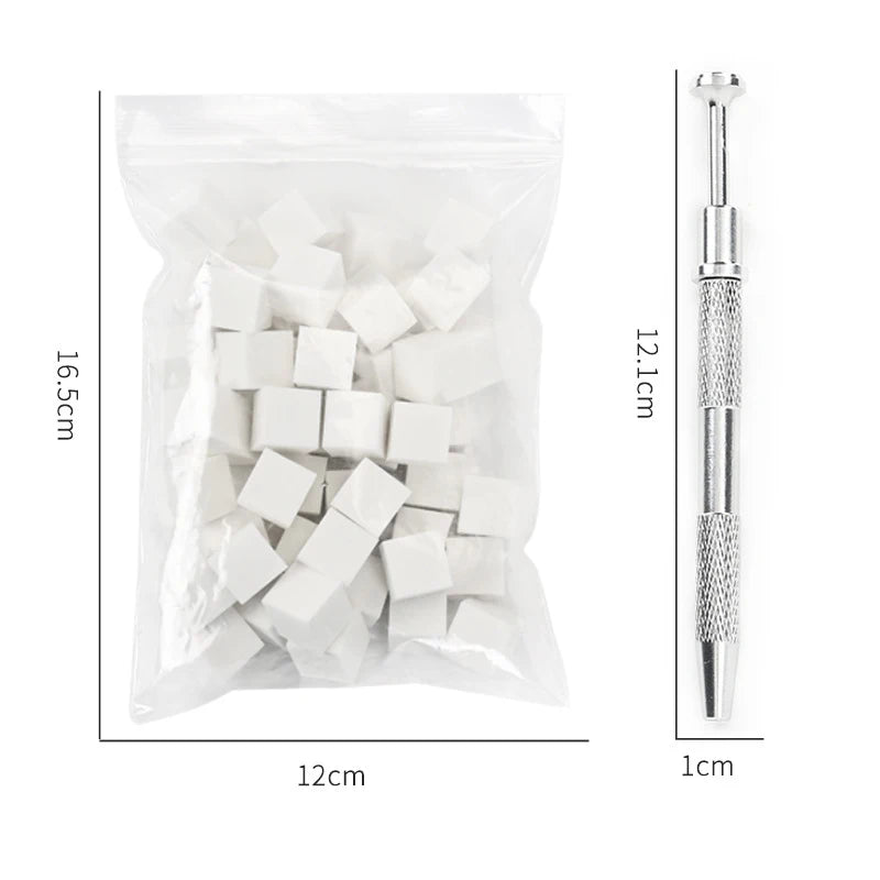 50Pcs Square Nail Art Sponge Set Gradient Gel Polish Nail Design Tools