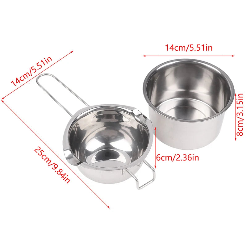 Large Capacity Stainless Steel Candle Wax Melting Pot for Candles Soap & Candy Making Kit
