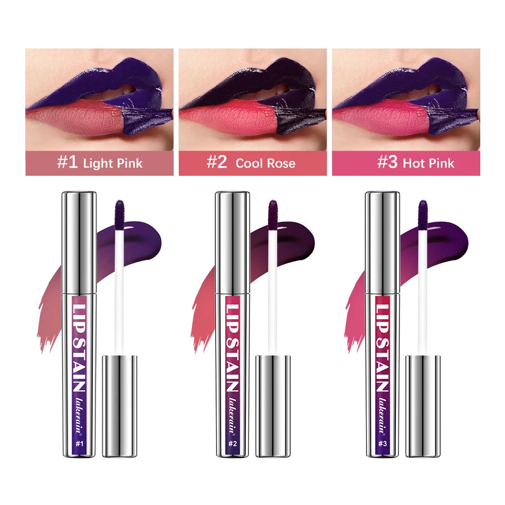 Long Lasting Waterproof Lip Stain Liquid Lipstick - Matte & Peel Off Finish