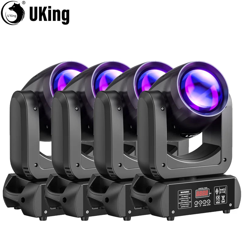 150W Beam Moving Head Stage Lights with 18 Prism & Gobo Effects for DJ, Wedding, Party