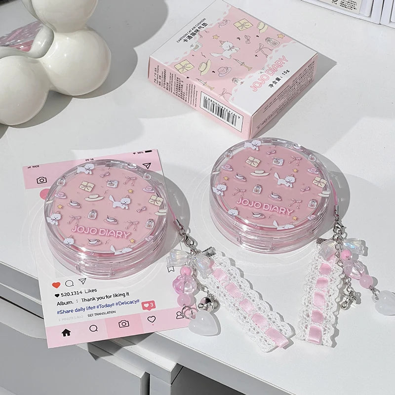 Cute Cat Air Cushion Compact Foundation with High Coverage & Oil Control – Korean Makeup Base
