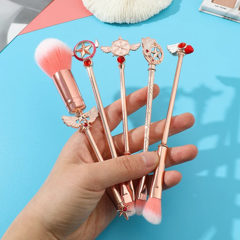 Sailor Moon Makeup Brush Set with Eyeshadow, Blush & Foundation Tools for Women
