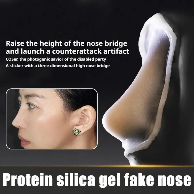 Reusable Silicone Fake Nose & Chin Makeup Kit for Cosplay & Special Effects