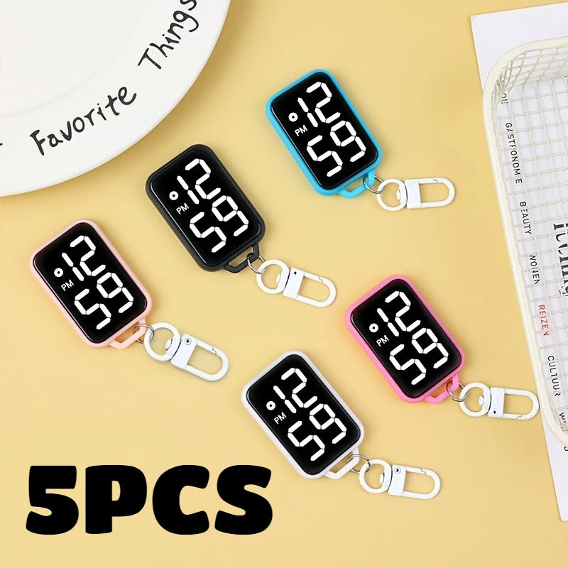 Digital Electronic Watch Keychain - Touch Display Luminous Pendant