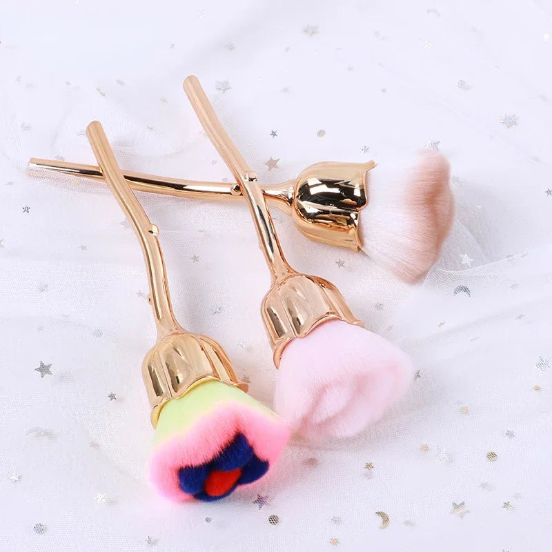 High-Quality Nail Art Brush for Acrylic and Gel Polish Cleaning - Multiple Handle Colors