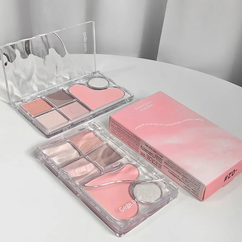 Long-Lasting Eyeshadow & Contour Palette with Matte, Pearlescent & Earth Tones