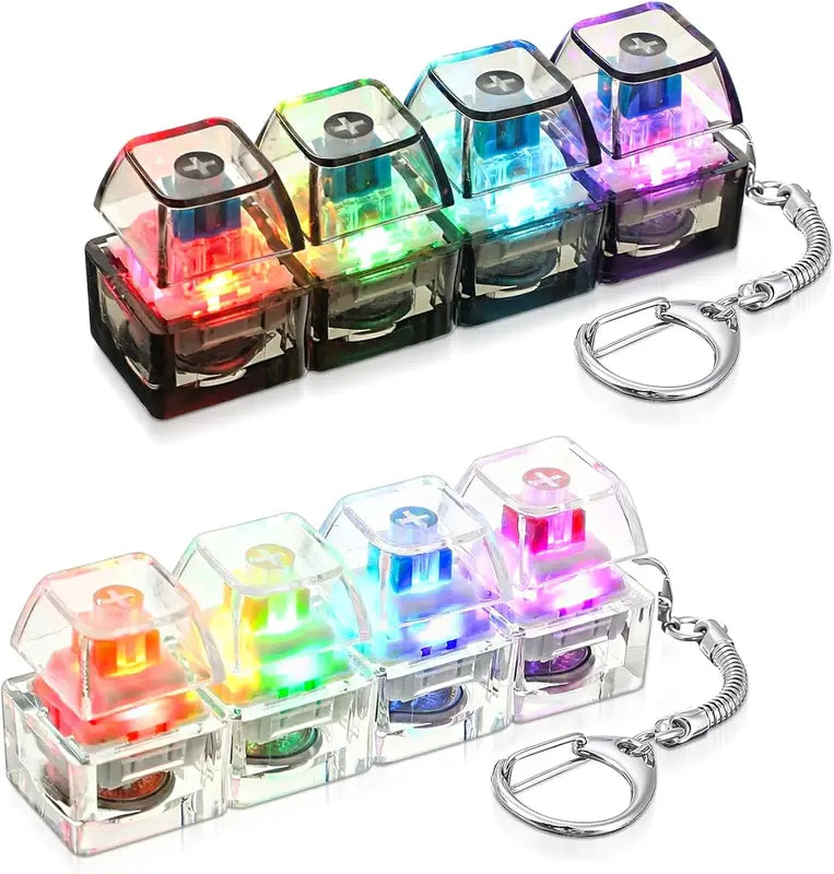 LED Light-Up Keychain Stress Relief Fidget Toy for Anxiety and Desk Decor
