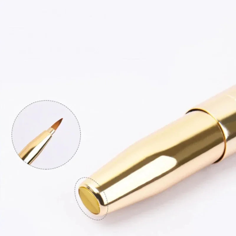 Retractable Lip Brush Dual-Use Lipstick & Eyeshadow Makeup Tool with Cap