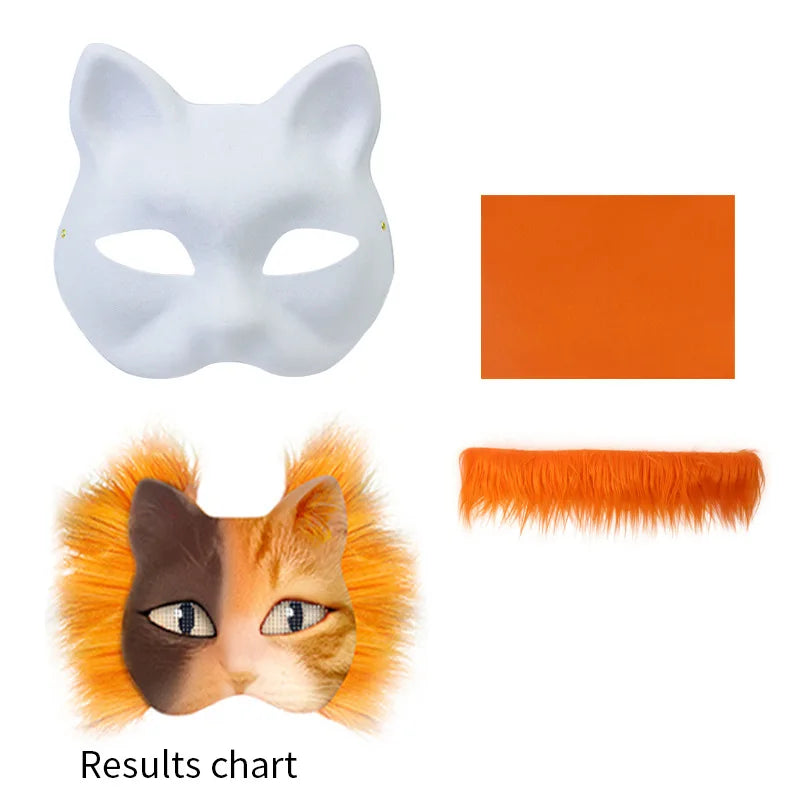 DIY Kids Pulp Mask Kit - Handmade Half Face Mask for Cosplay & Party