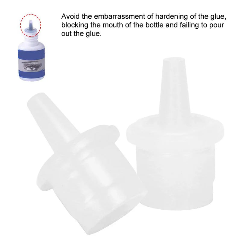 Eyelash Glue Bottle Nozzle Caps Replacement Lipstick Tips for Lash Glue - Multiple Colors