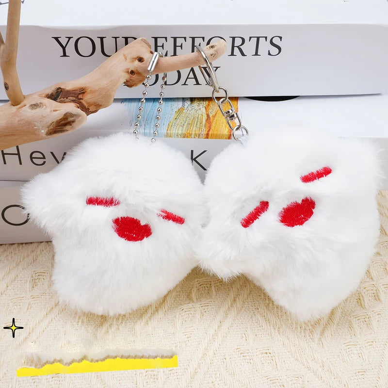 Cute Cat Plush Keychain - Impact Scaramouche Cosplay Anime Ghost Pendant for Backpack & Halloween