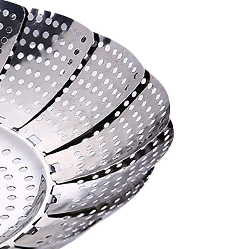 Expandable Stainless Steel Vegetable Steaming Basket for Pots & Pans