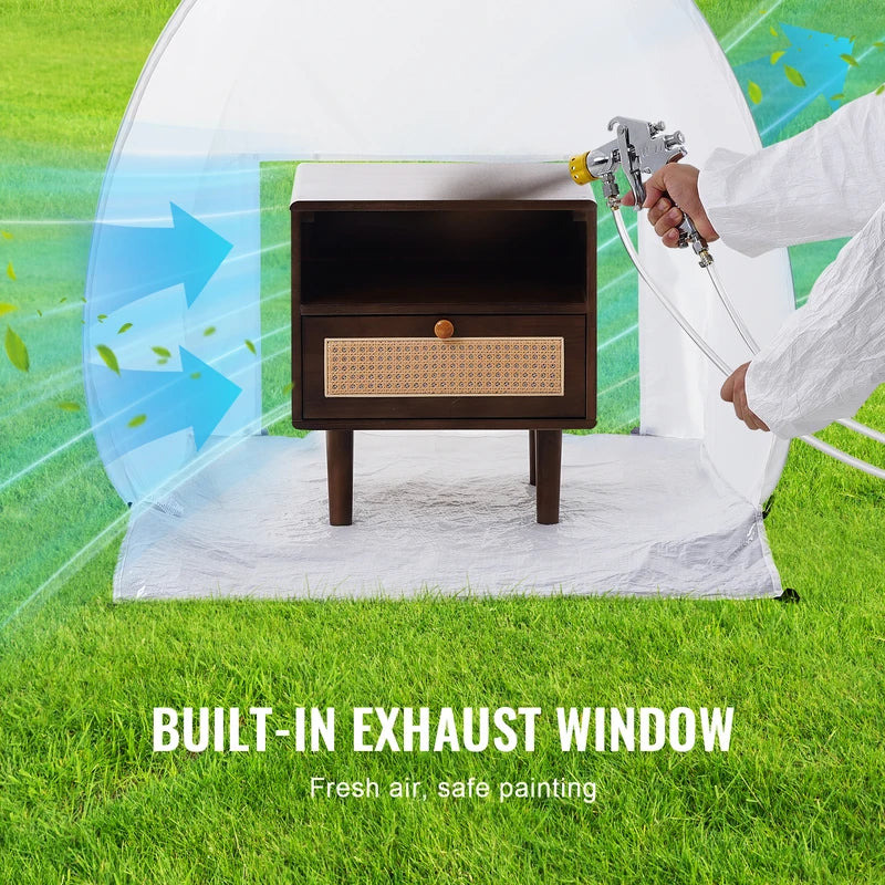 Portable Spray Paint Shelter 40x35x40 Inch Pop-Up Tent with Ventilation Window