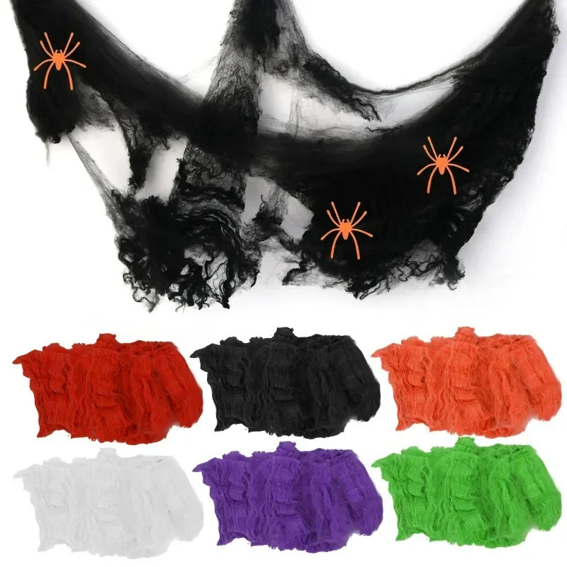 Halloween Spider Web Decoration Stretchy Cobweb for Scary Party Scene Home Accent