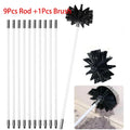 Flexible Chimney Sweeping Brush Set with Nylon Rods for Flue & Dryer Vent Cleaning
