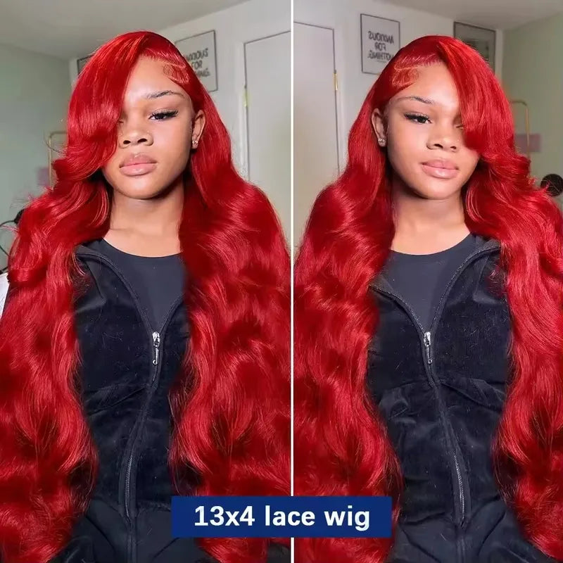 Colored Body Wave Lace Front Wig for Women - 13x6 HD Human Hair Frontal