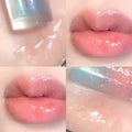 Pearlescent Lip Gloss with Water Reflection Effect - Moisturizing, Plump & Glitter Finish