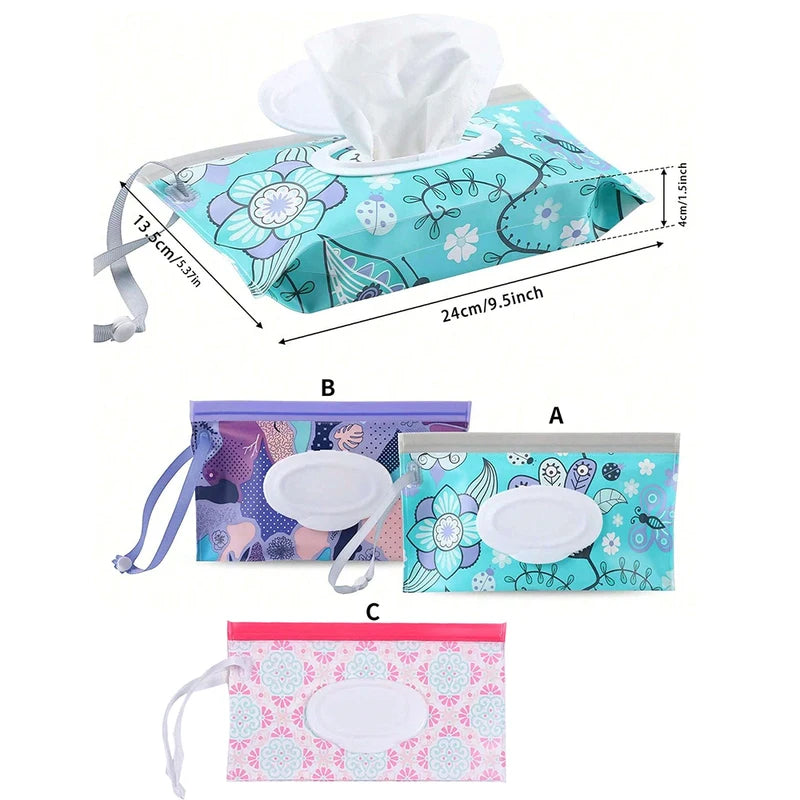 Portable Baby Wipe Dispenser Box Refillable Waterproof Travel Wipes Container