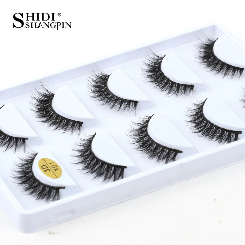 Bulk False Mink Eyelashes Set - Fluffy Natural Volume & Wispy Styles