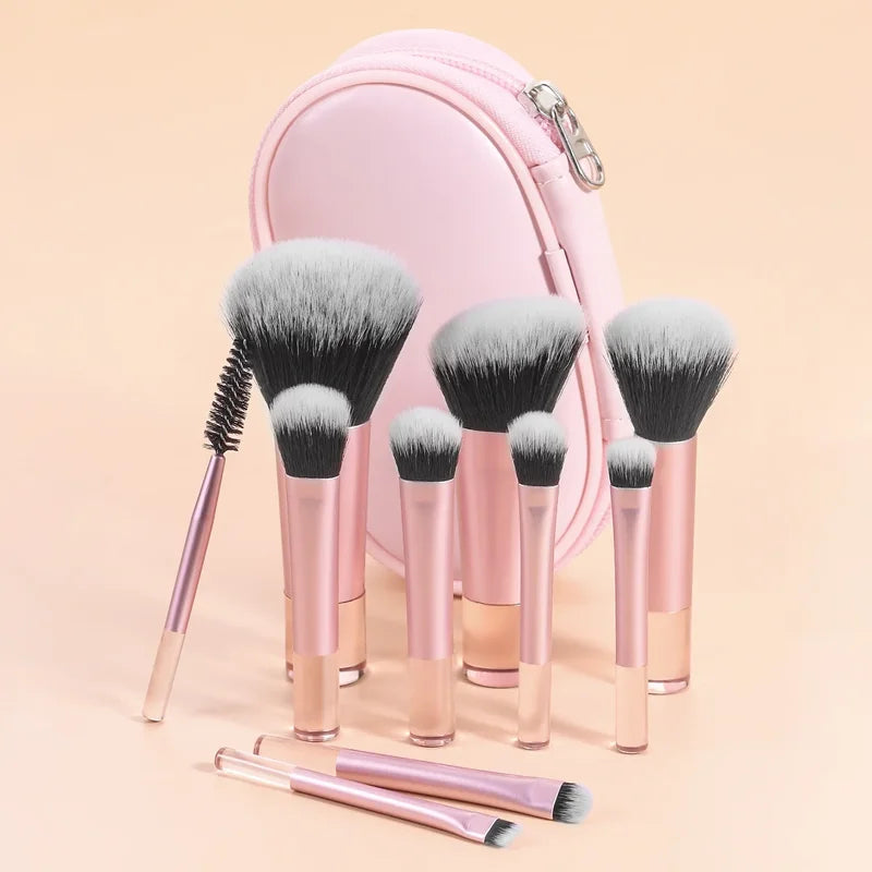 10Pcs Makeup Brush Set with Powder Eyeshadow Foundation Blush Concealer Tools