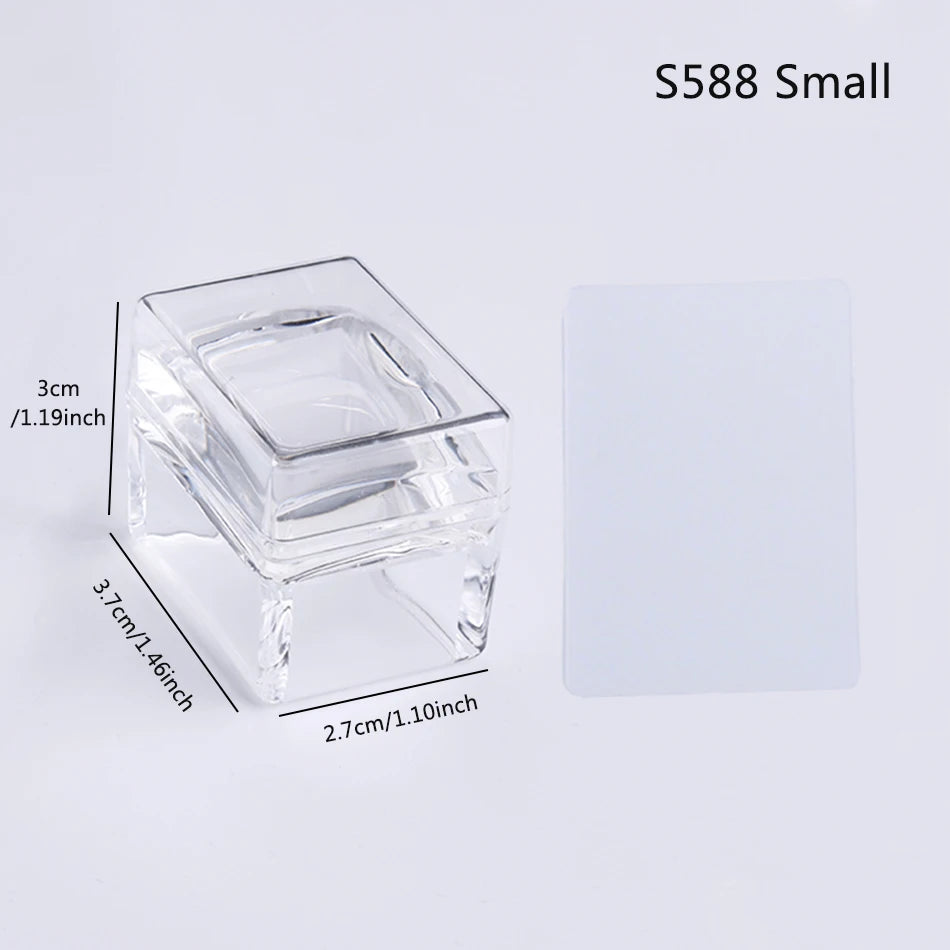 Silicone Nail Art Stamping Kit French Manicure Plate Stamp & Stencil Tools