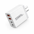 55W USB C Fast Charger with 4 Ports - PD20W & QC3.0 Wall Power Adapter for Mobile Devices