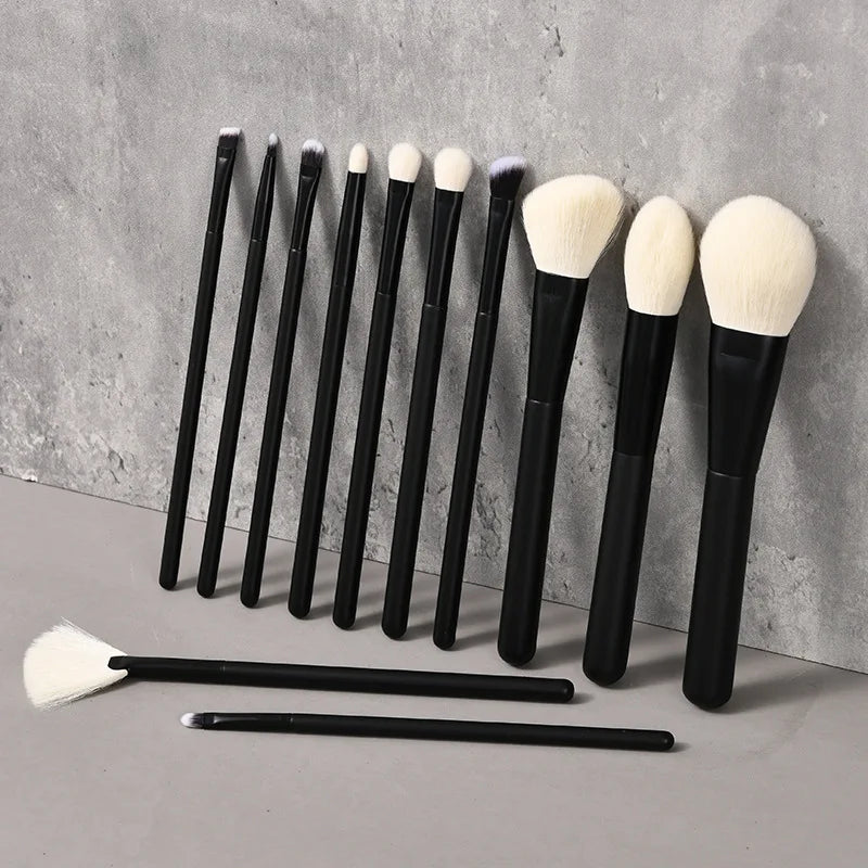 18-Piece Makeup Brush Set with Natural Goat Hair - Professional Cosmetic Tools