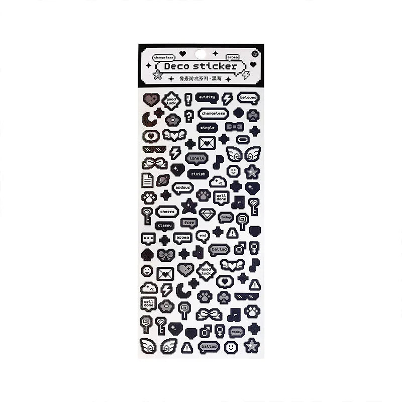 Funny Pixel Heart Stickers for DIY Photo Cards Scrapbooking Carft and Decor