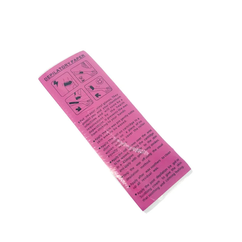 100 Sheets Waxing Hair Removal Paper Strips for Body & Face - Nonwoven Epilator Waxes