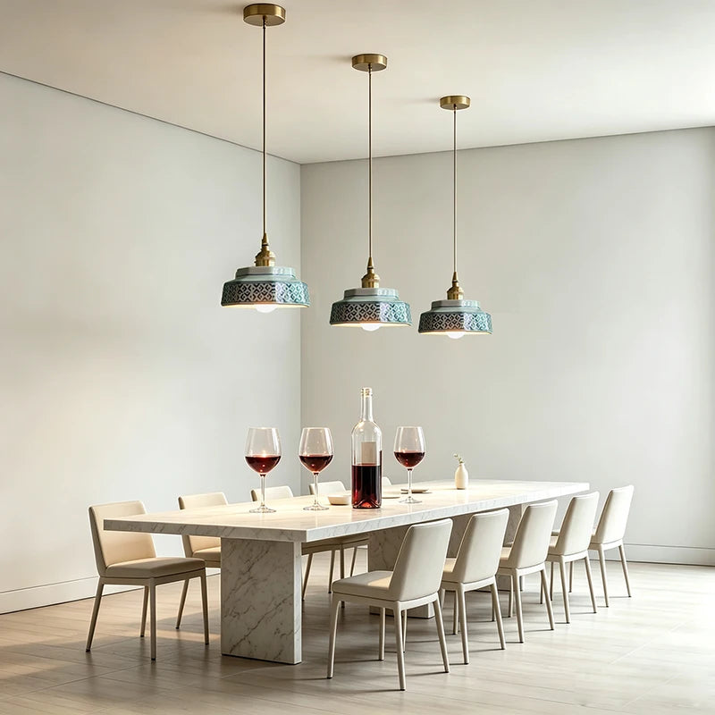 Retro Pendant Lamp E27 LED Hanging Light for Restaurant Balcony Dining Room