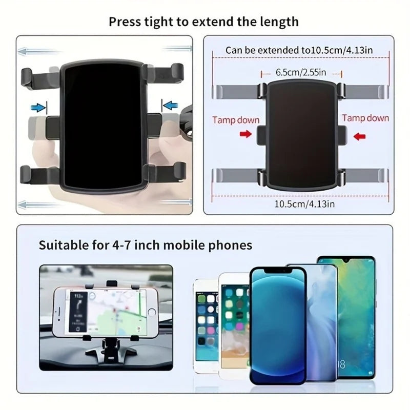 Universal 360° Rotation Car Phone Holder Dashboard Mount for Smartphones GPS