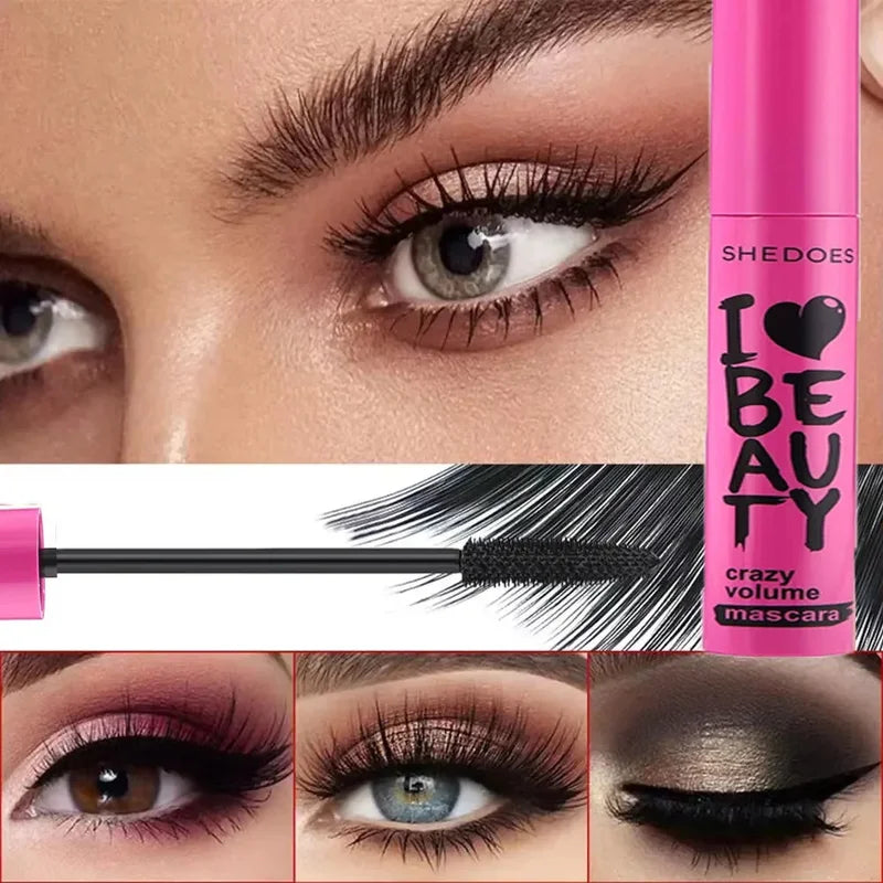 Waterproof 5D Lengthening Mascara with Volume & Curl for Long-Lasting Eye Makeup