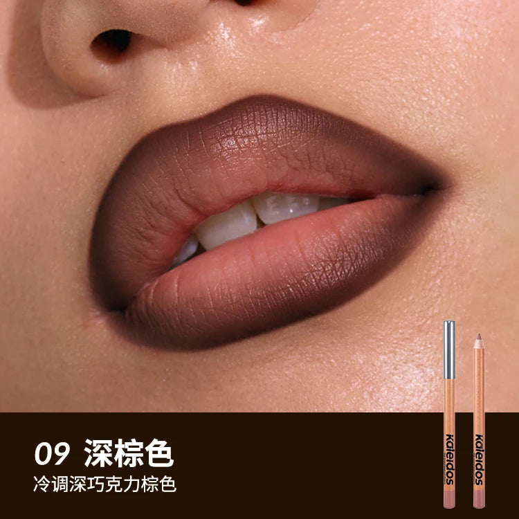 Vegan Lip Liner Pencil - High Pigment Velvet Matte Lipstick for Shaping & Sculpting Lips