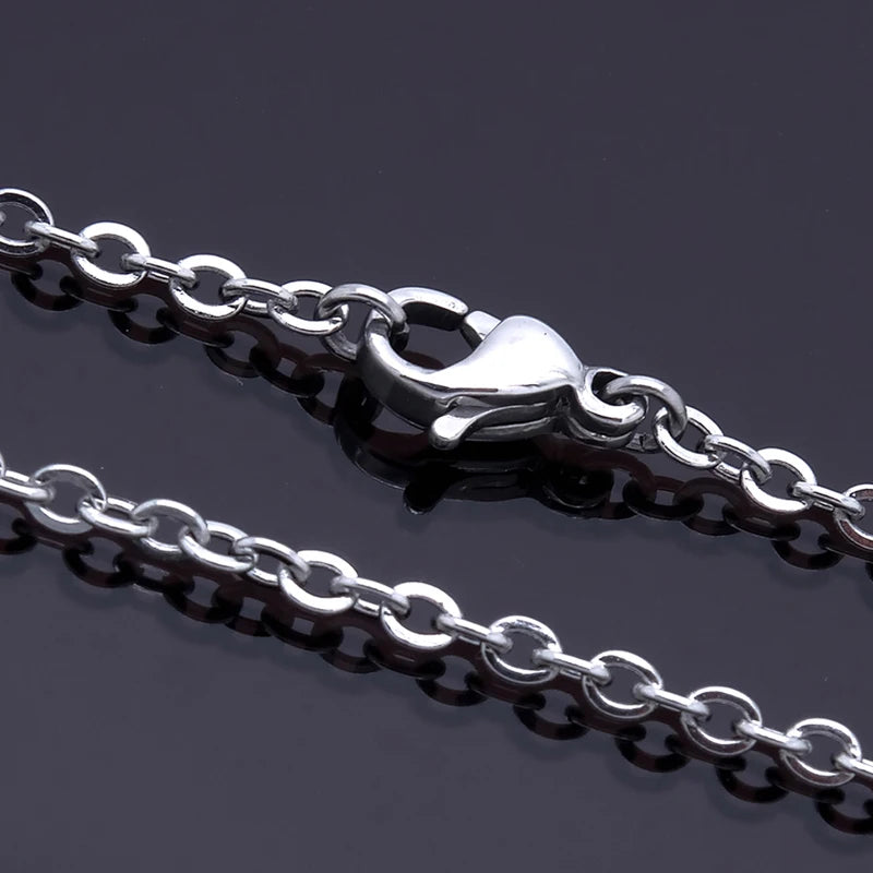 Stainless Steel Chain Necklace Men Women 16-24 Inch Fashion Link Chain Jewelry