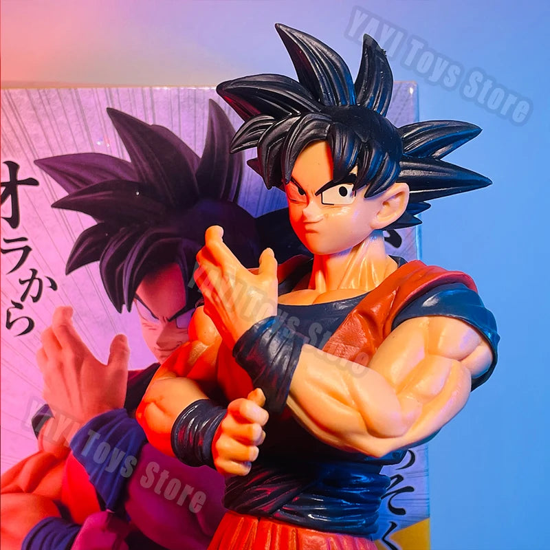 Anime Goku Action Figure 27cm PVC Statue with Scouter - Dragon Ball Z Collectible Toy
