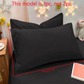 Matte Solid Color Pillowcase - Soft Bedding Cover for Bedroom, Sealed Pocket Design