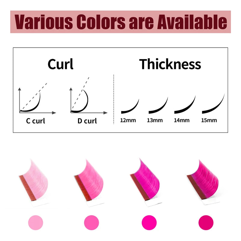 Pink Cashmere Eyelash Extensions 32 Rows - Classic & Volume False Lashes
