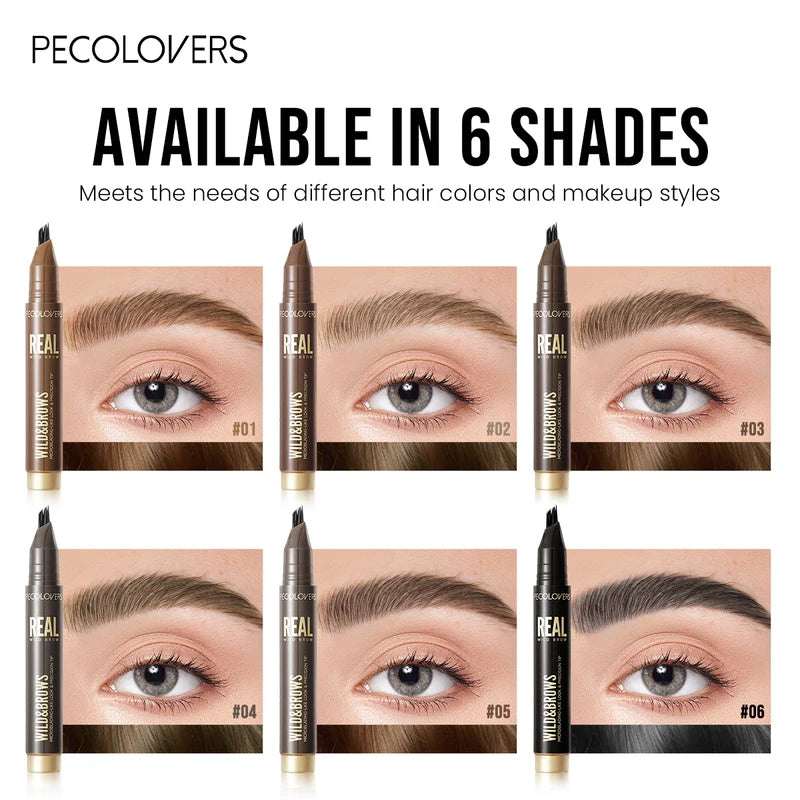 Waterproof Liquid Eyebrow Pencil - Smudge-Proof Brow Liner for Natural Definition