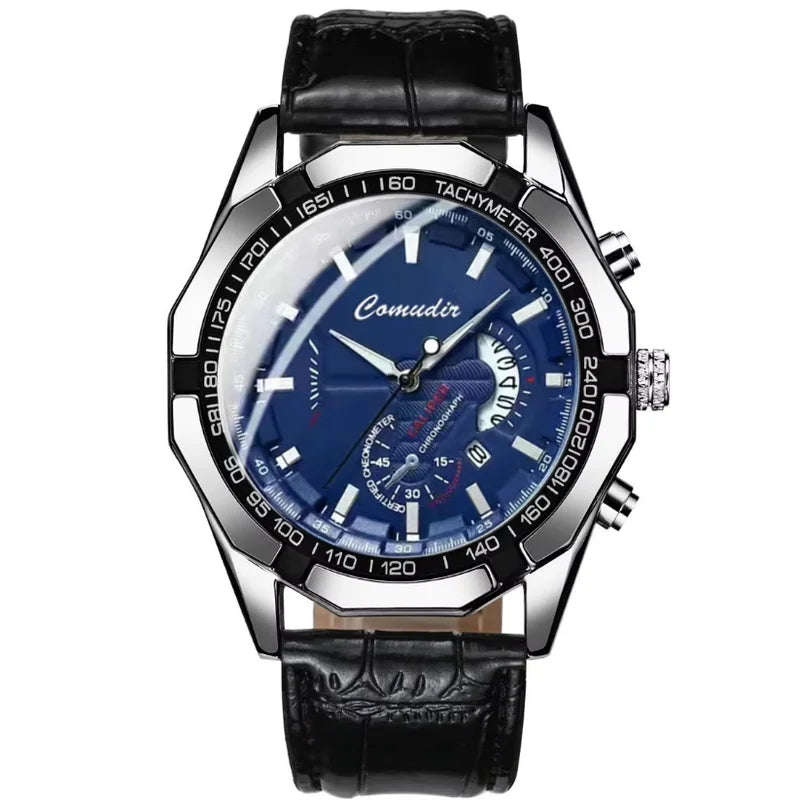 Quartz Watch Movement for Men Non-Noctilucent Waterproof Luminous Simple Steel Band