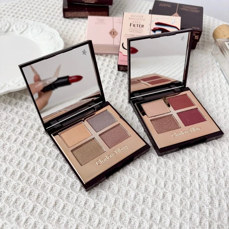 Buildable Velvet & Silk Shimmer Eyeshadow and Cream Blush Set - Natural Glow Makeup