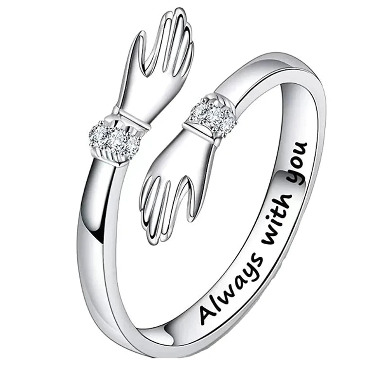 Adjustable Silver & Gold Rings for Women - Creative Jewelry Accessory