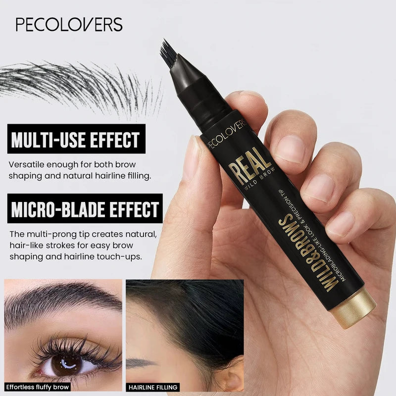 Waterproof Liquid Eyebrow Pencil - Smudge-Proof Brow Liner for Natural Definition