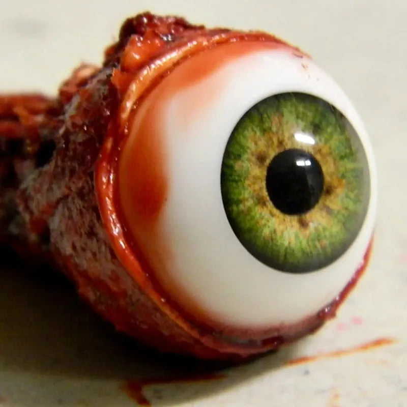 Realistic Bloody Ripped Out Eyeball Prop for Halloween Parties - Fake Horror Decorations